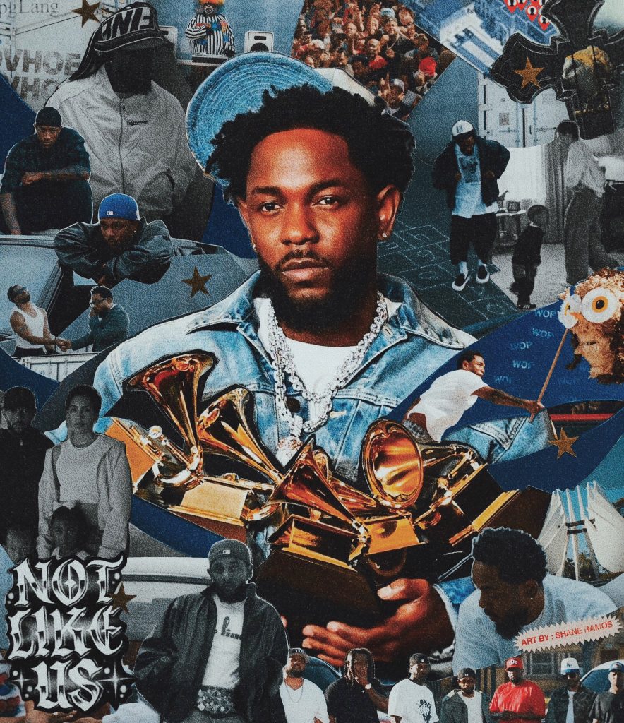 Kendrick Lamar a tout explosé avec Not Like Us. Cinq trophées en poche, dont chanson de l’année et enregistrement de l’année.